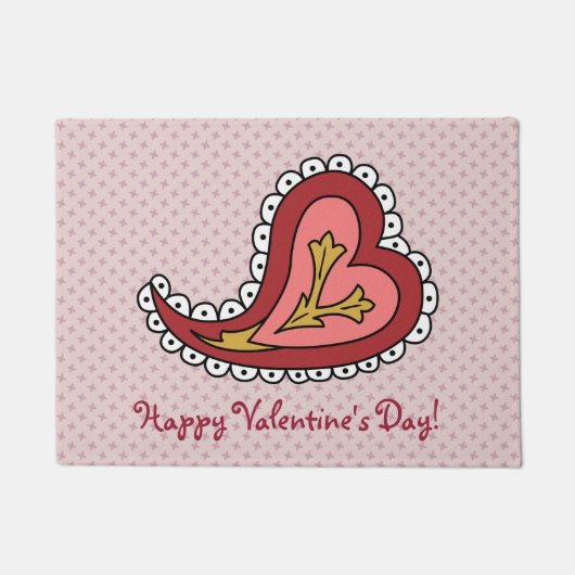 Paisley Heart Doormat Deurmat (Voorkant)