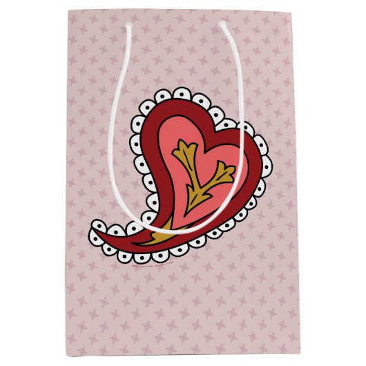 Paisley Heart Gift Bag Medium Cadeauzakje (Voorkant)