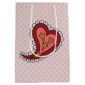 Paisley Heart Gift Bag Medium Cadeauzakje (Achterkant)