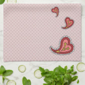 Paisley Heart Hand Towel Theedoek (Gevouwen)