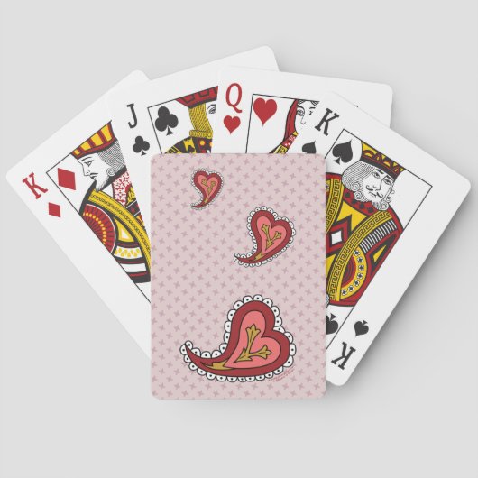 Paisley Heart Klassieke speelkaarten (Achterkant)