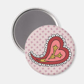 Paisley Heart Magnet (Voorkant / Achterkant)
