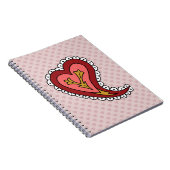 Paisley Heart Notitieboek (Rechterzijde)