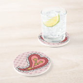 Paisley Heart Onderzetter (Zijkant)