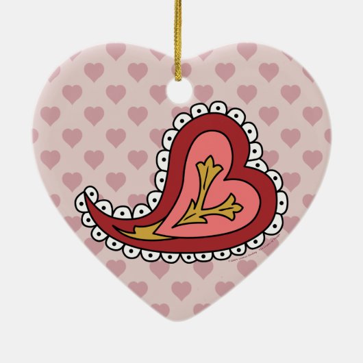 Paisley Heart Ornament (Achterkant)