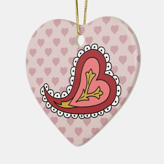Paisley Heart Ornament (Links)