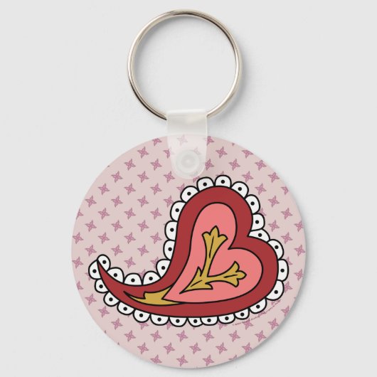 Paisley Heart Sleutelhanger (Voorkant)