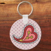 Paisley Heart Sleutelhanger (Voorkant)