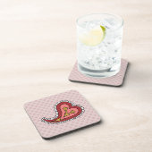 Paisley Heart Square Onderzetter (Rechterzijde)