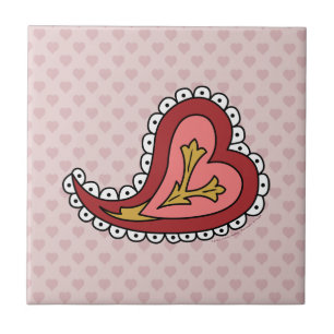 Paisley Heart Tegel Tegeltje