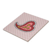 Paisley Heart Tegel Tegeltje (Zijkant)
