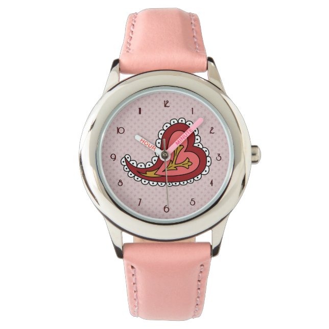Paisley Heart Watch Horloge (Voorkant)