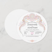 paisley henna design bruiloft kaart (Voorkant / Achterkant)