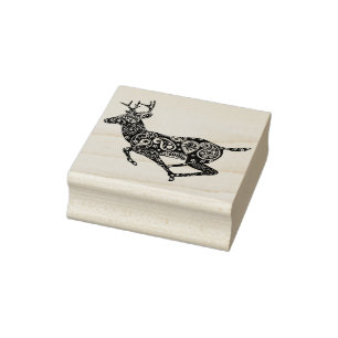paisley - hertenzegel rubberstempel