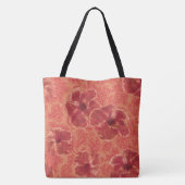 Paisley Hibiscus  Psychedelic Beach Bag Tote Bag (Achterkant)