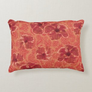 Paisley Hibiscus  Psychedelic Floral Accent Kussen