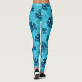 Paisley Hibiscus  Psychedelic Floral Leggings (Achterkant)