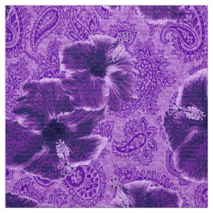 Paisley Hibiscus  Psychedelic Floral Stof