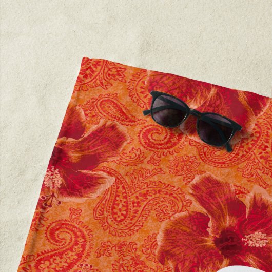 Paisley Hibiscus  Psychedelic Floral Strandlaken (In situ)