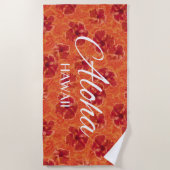 Paisley Hibiscus  Psychedelic Floral Strandlaken (Voorkant)