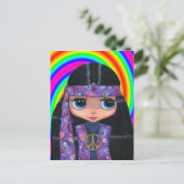 Paisley Hippie Doll Briefkaart (Staand voorkant)
