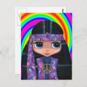 Paisley Hippie Doll Briefkaart (Voorkant / Achterkant)