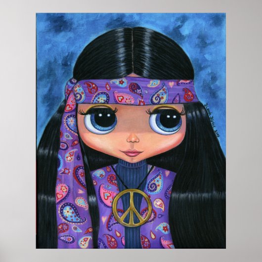Paisley Hippie Doll Poster (Voorkant)