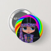 Paisley Hippie Doll Swirl Button (Voorkant /achterkant)