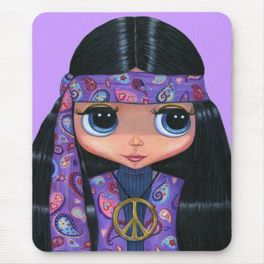 Paisley Hippie Mousepad Muismat (Voorkant)