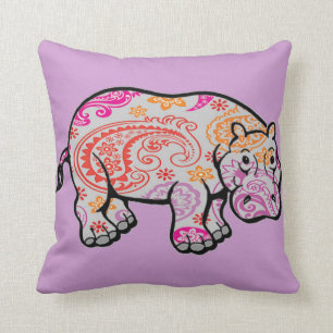 Paisley Hippo Pillow Kussen