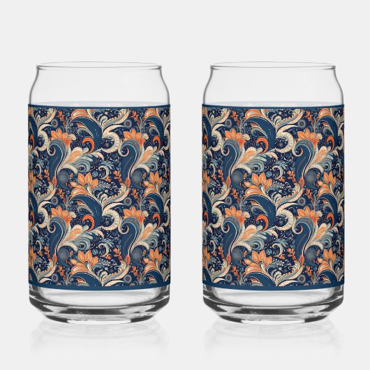Paisley Honeysuckle Soda Glass Blikvorm Glas (Voorkant)