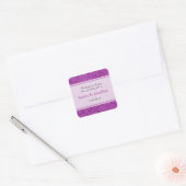 Paisley Impressie in Violet Bruiloft Sticker (Envelop)