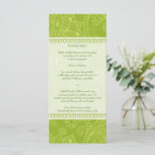 Paisley Impression in Green Menu Rack Kaart (Staand voorkant)