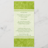 Paisley Impression in Green Menu Rack Kaart (Voorkant)