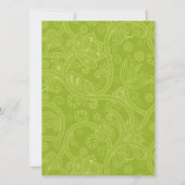 Paisley Impression in Green Wedding Invitation Kaart (Achterkant)