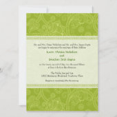 Paisley Impression in Green Wedding Invitation Kaart (Voorkant)