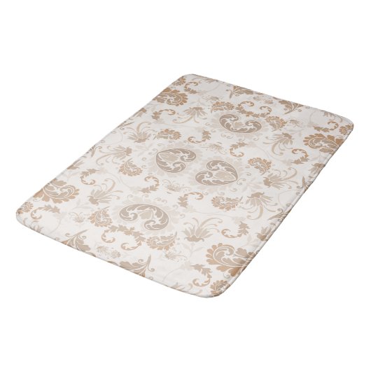 Paisley in Beige Esthetische Modern Tan Brown Badmat (Gekanteld)