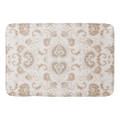 Paisley in Beige Esthetische Modern Tan Brown Badmat (Voorkant)