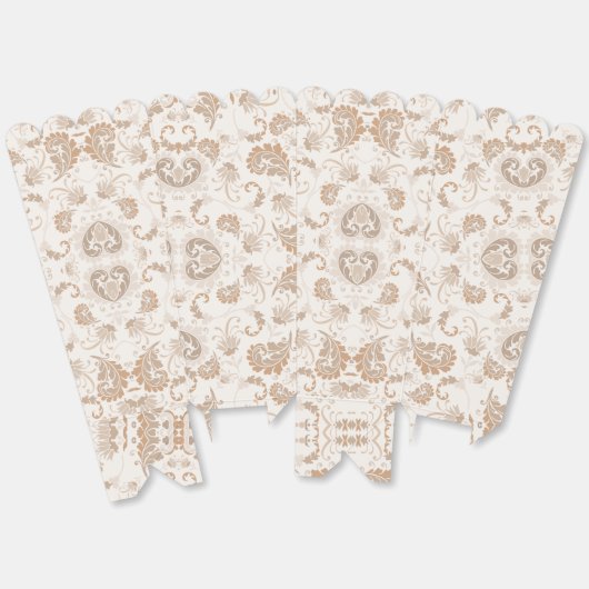 Paisley in Beige Esthetische Modern Tan Brown Bedankdoosjes (Ongevouwen)