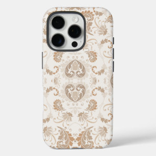 Paisley in Beige Esthetische Modern Tan Brown iPhone 16 Pro Hoesje