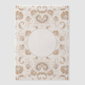 Paisley in Beige Esthetische Modern Tan Brown Circ Vellum Uitnodigingen (Voorkant)