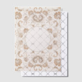 Paisley in Beige Esthetische Modern Tan Brown Circ Vellum Uitnodigingen (Offset (Uitnodiging))