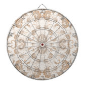 Paisley in Beige Esthetische Modern Tan Brown Dartbord (Voorkant)