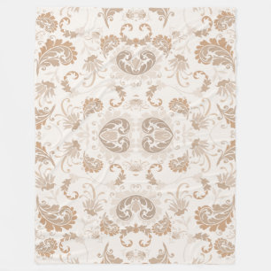 Paisley in Beige Esthetische Modern Tan Brown Fleece Deken