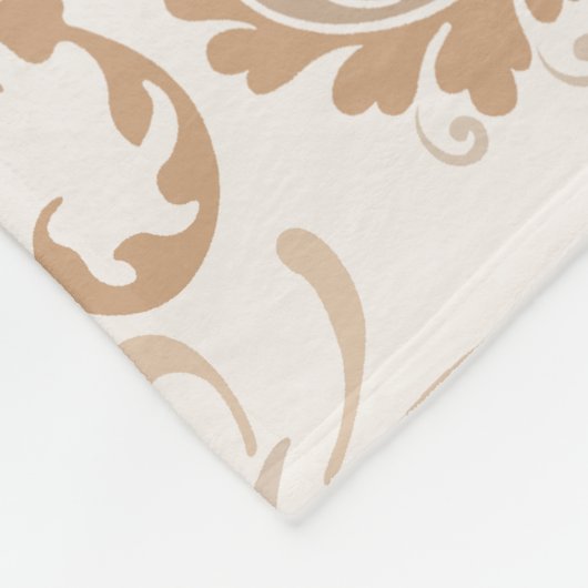 Paisley in Beige Esthetische Modern Tan Brown Fleece Deken (Hoek)