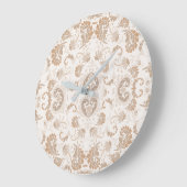 Paisley in Beige Esthetische Modern Tan Brown Grote Klok (Hoek)