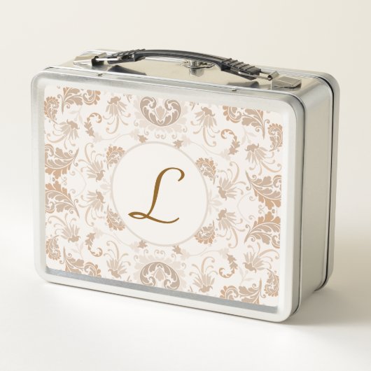 Paisley in Beige Esthetische Modern Tan Brown Init (Achterkant)