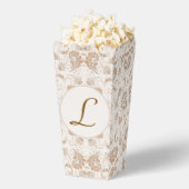 Paisley in Beige Esthetische Modern Tan Brown Init Bedankdoosjes (Popped)