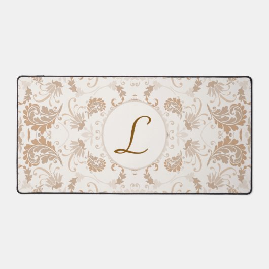 Paisley in Beige Esthetische Modern Tan Brown Init Bureaumat (Voorkant)