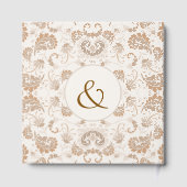 Paisley in Beige Esthetische Modern Tan Brown Init Gastenboek (Achterkant)
